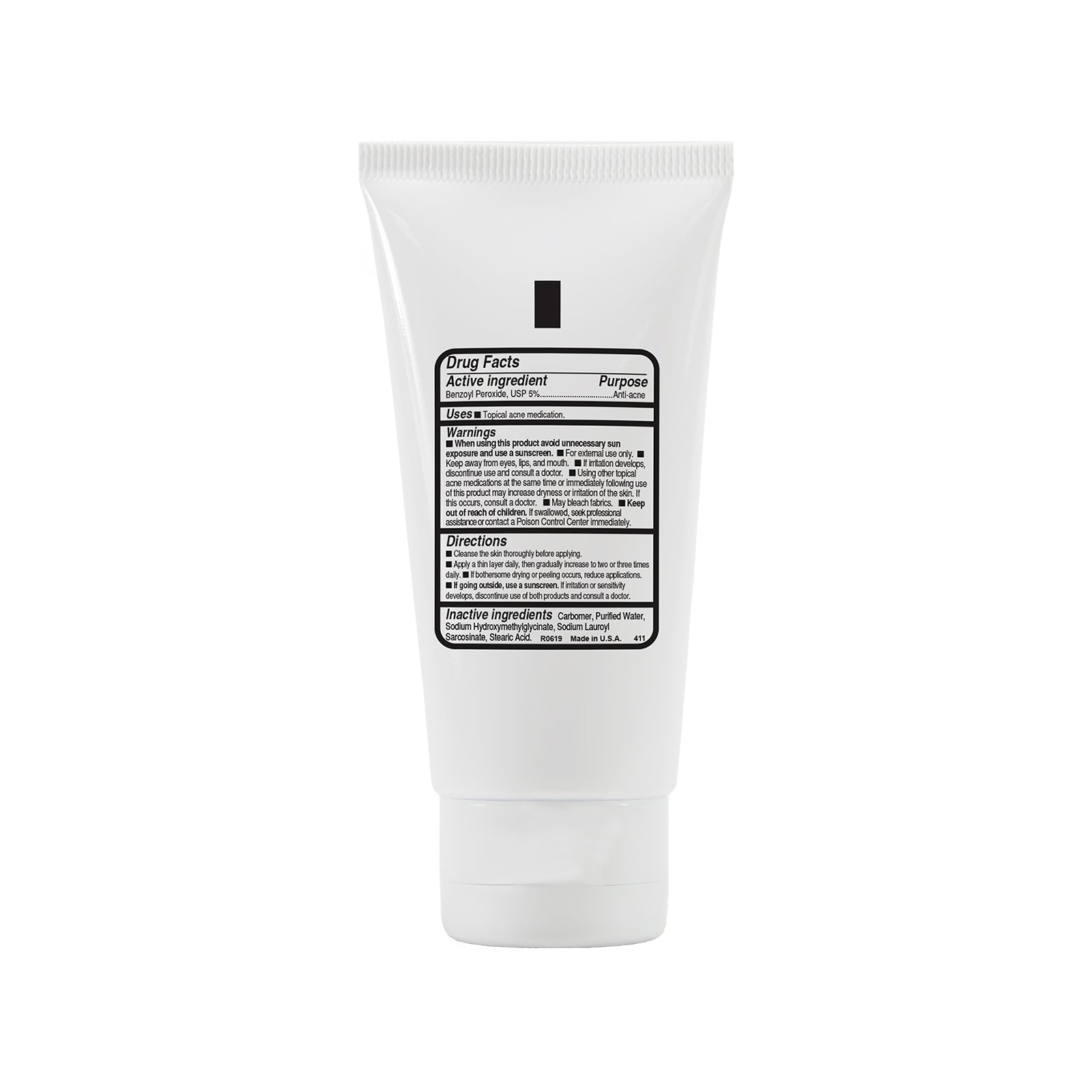 Acne Spot Treatment back label