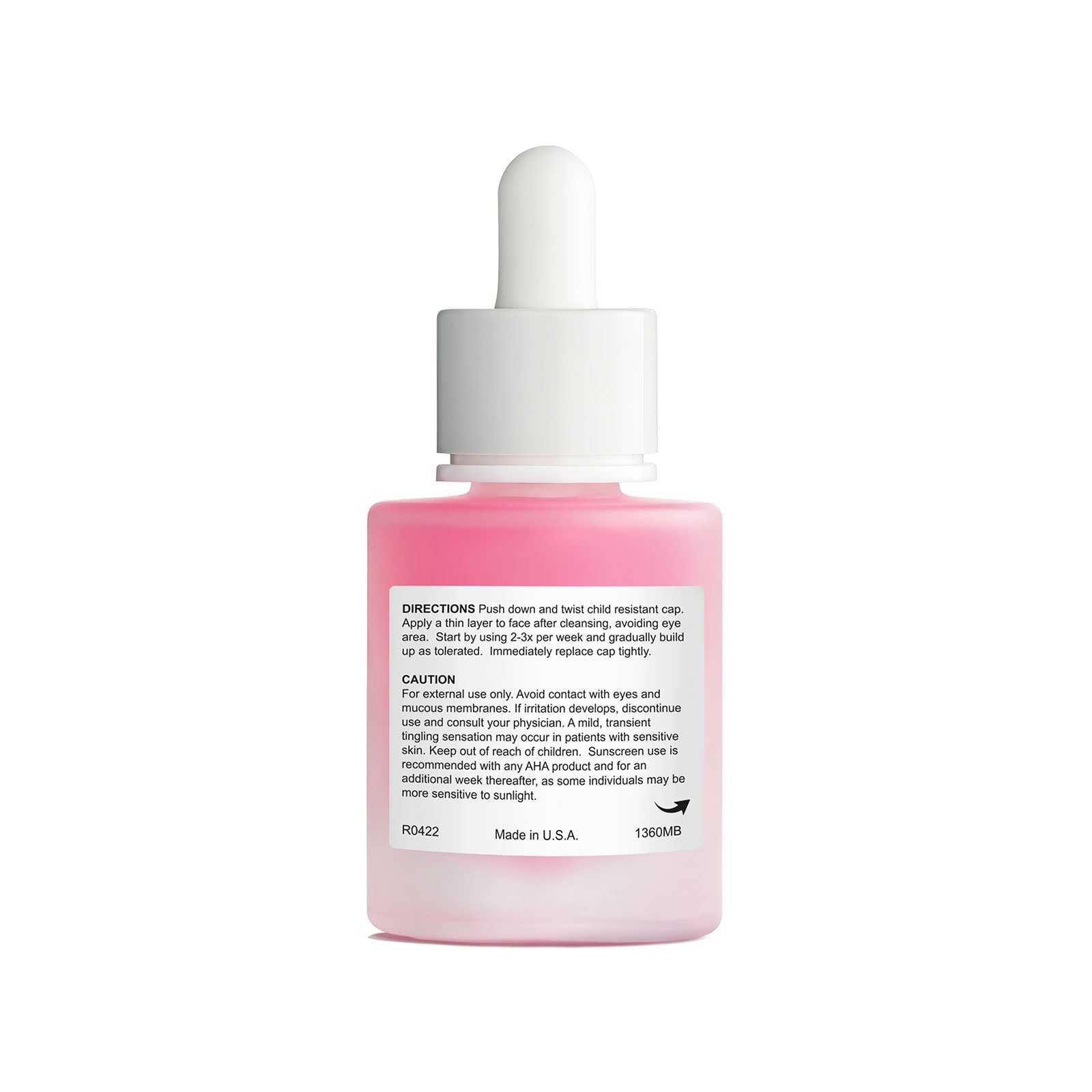Gentle Exfoliating Serum directions label