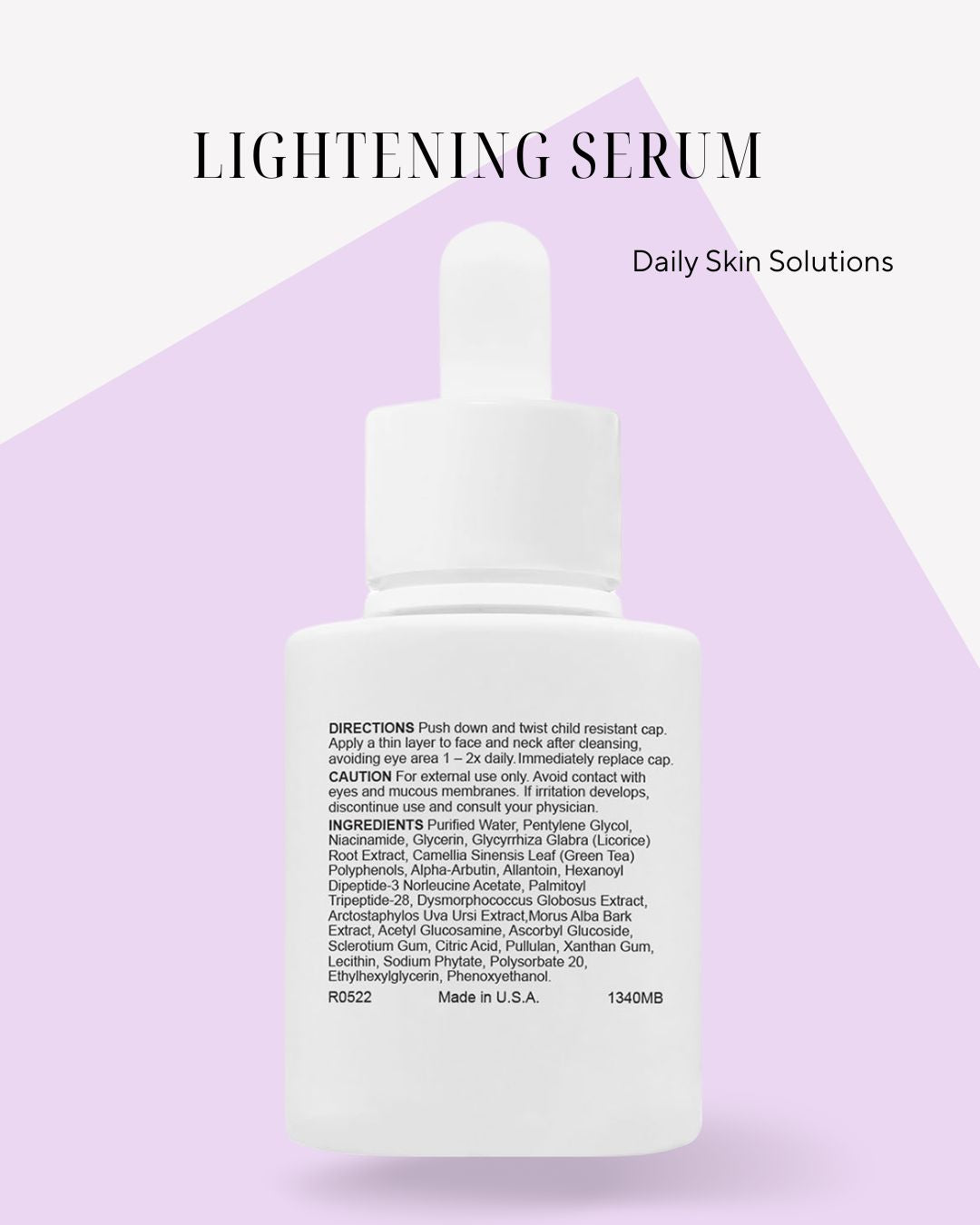 Lightening Serum back label
