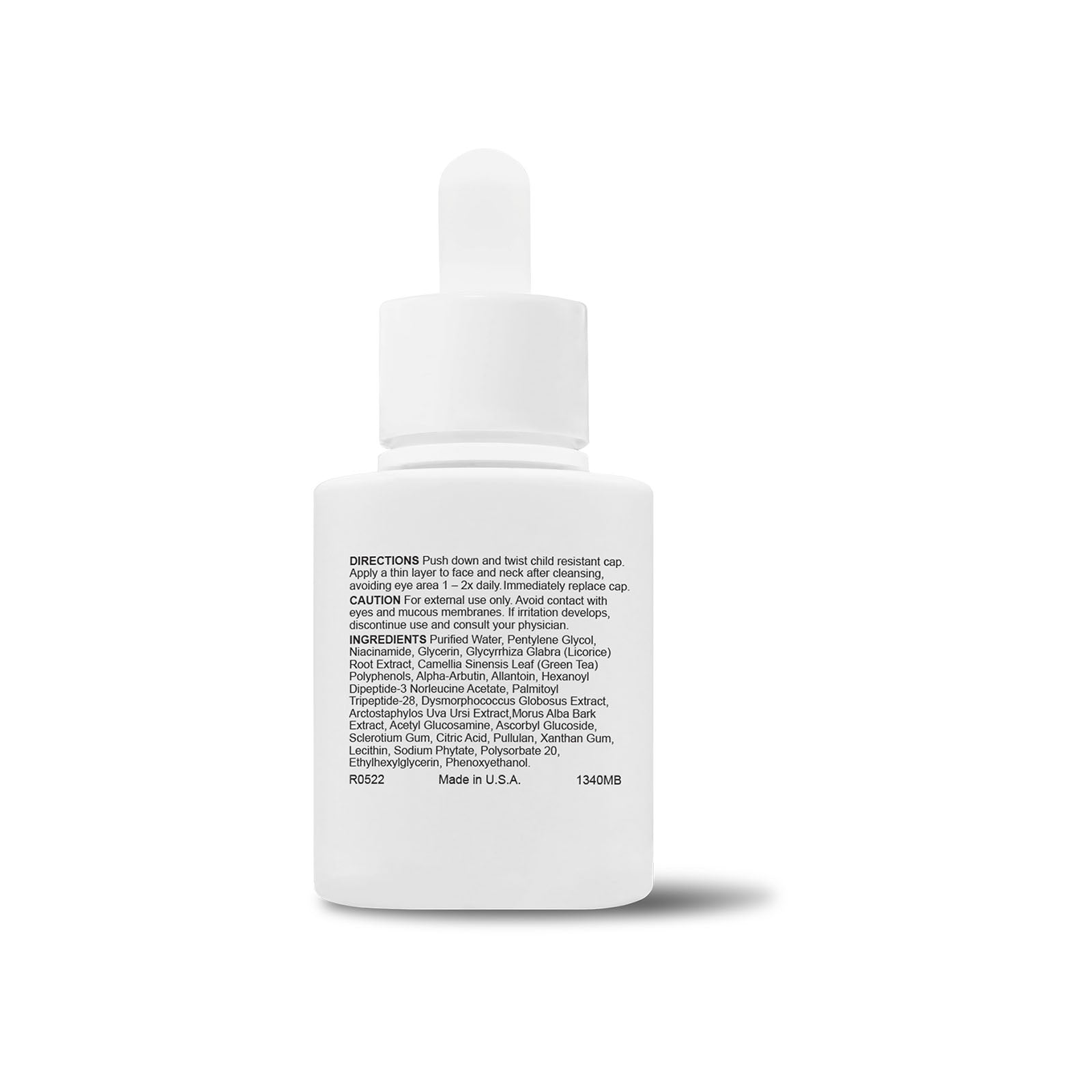 Lightening Serum back label