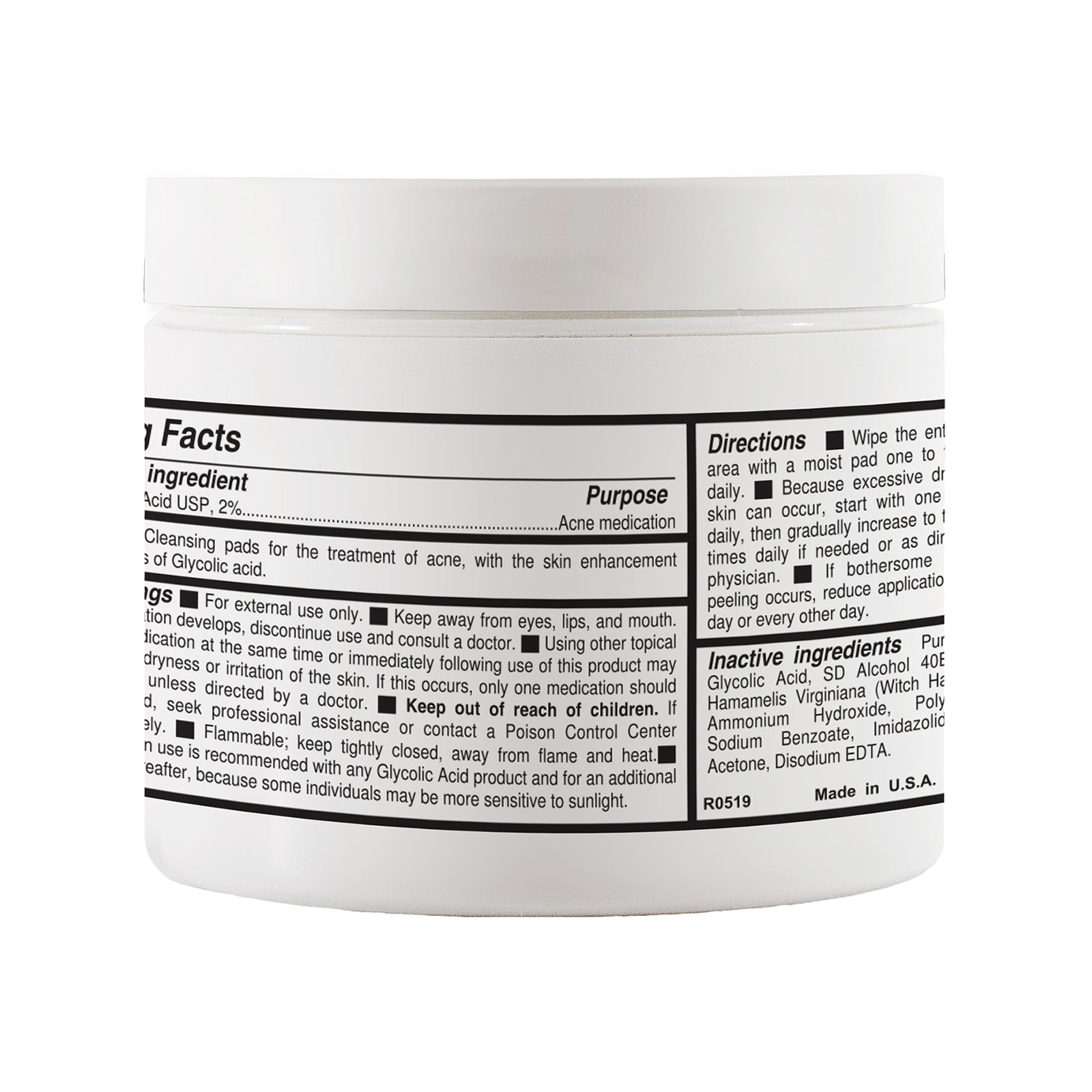 Oil + Acne Control back label