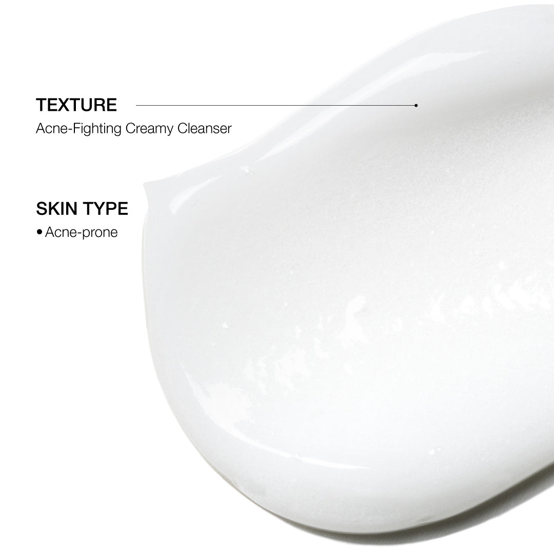 Acne Wash + Aloe texture and skin type photo