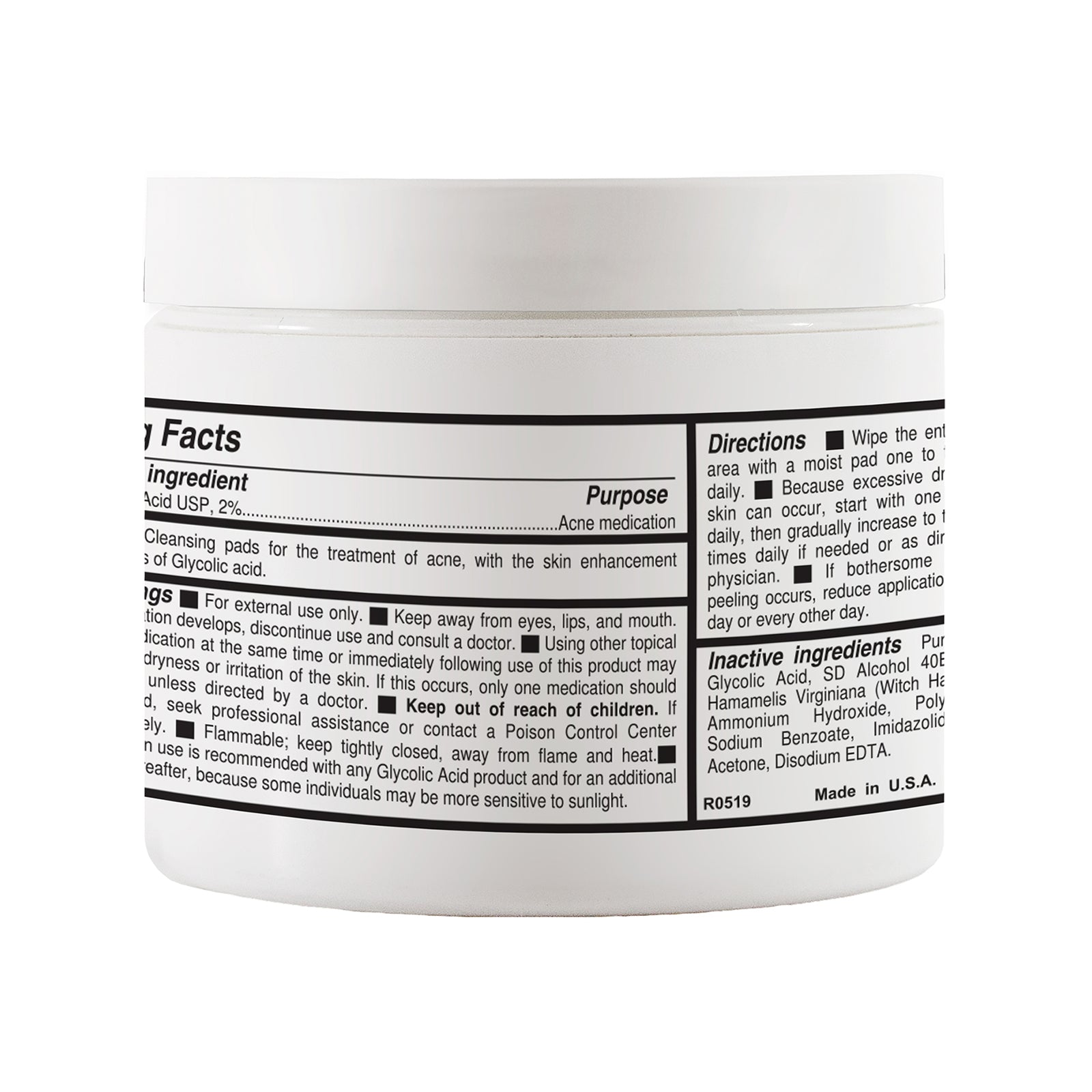 Oil + Acne Control back label