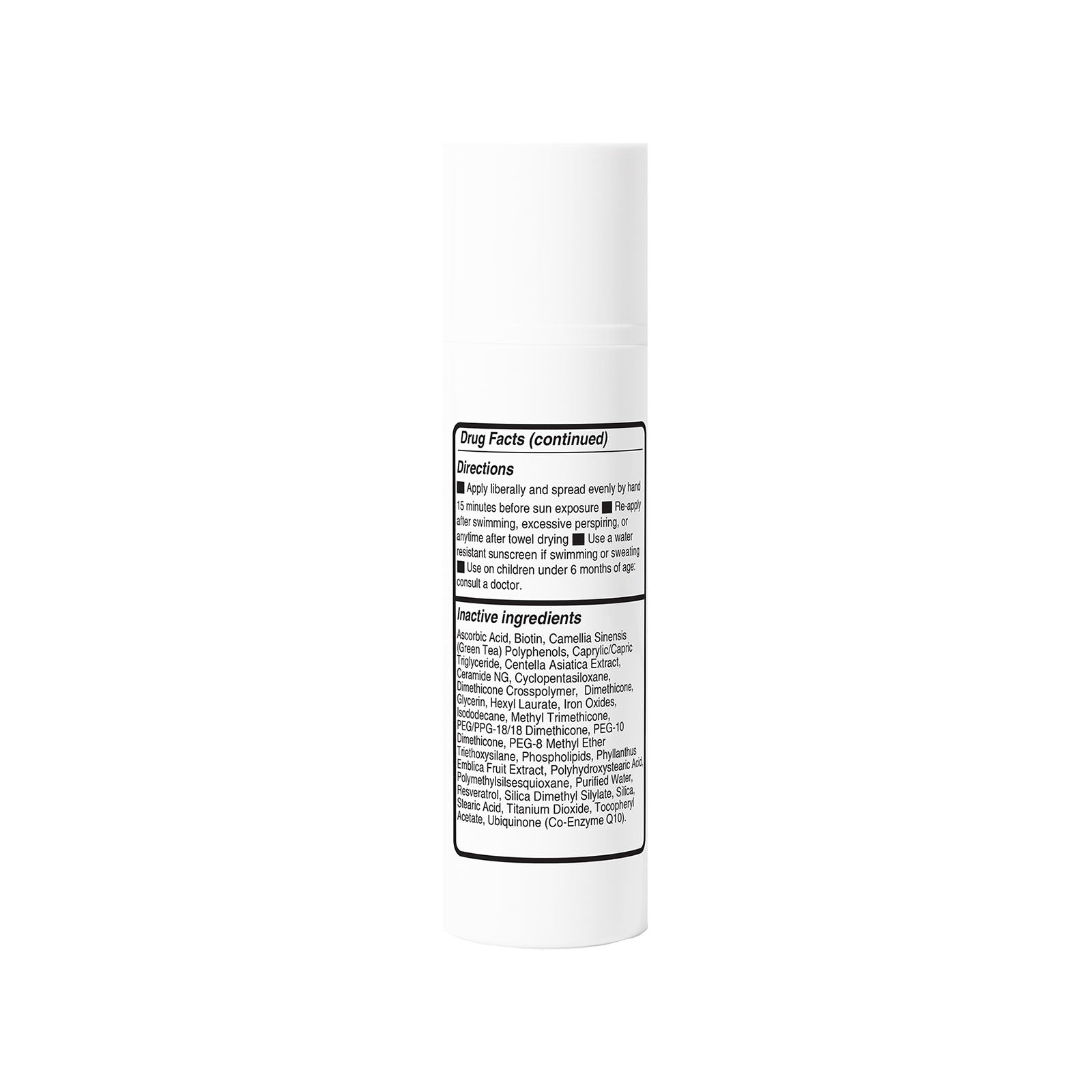 Smooth SPF 50 Tinted back label